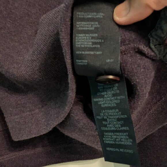 Men's Tommy Hilfiger Sweater, LG, Purple - Picture 6 of 6